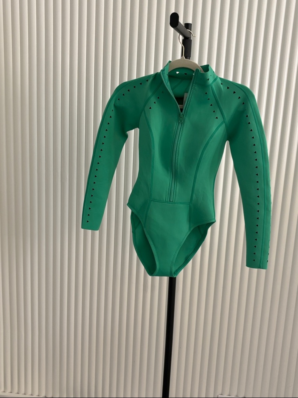 GIGI C Mint Green Neoprene Zip Front Swim Suit